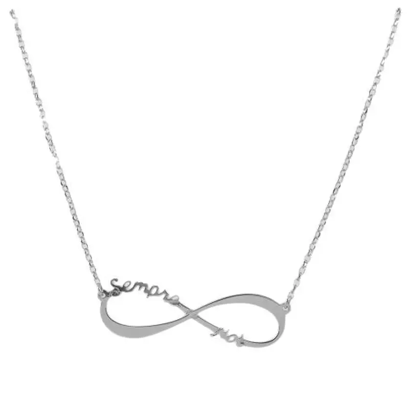 collana da ragazza personalizzabile con simbolo infinito in argento