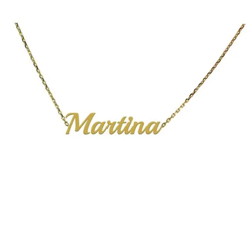 collana personalizzata da ragazza con nome in oro giallo