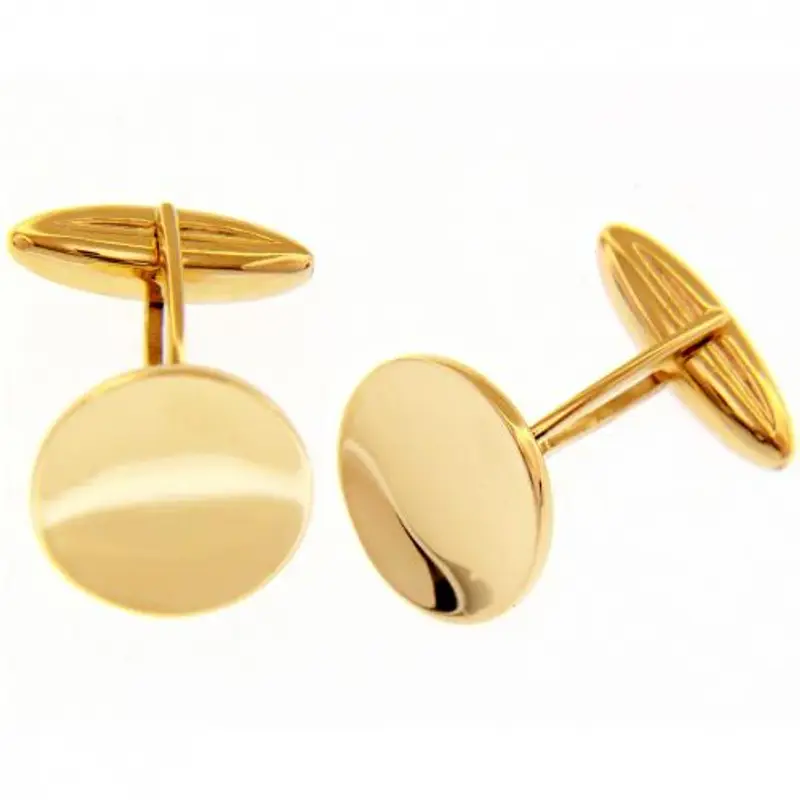gemelli in oro giallo - gemelli rotondi massicci