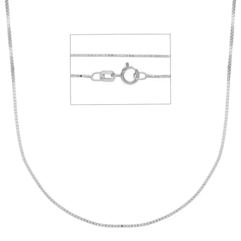 girocollo catena veneziana donna in oro bianco 40 cm spessa