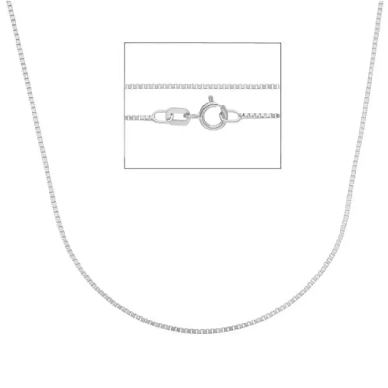 girocollo catena veneziana in oro bianco 50 cm spessa