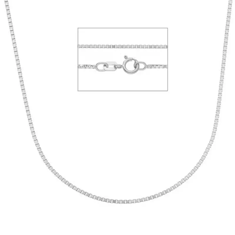 girocollo catena veneziana in oro bianco spessa 45 cm molto spessa