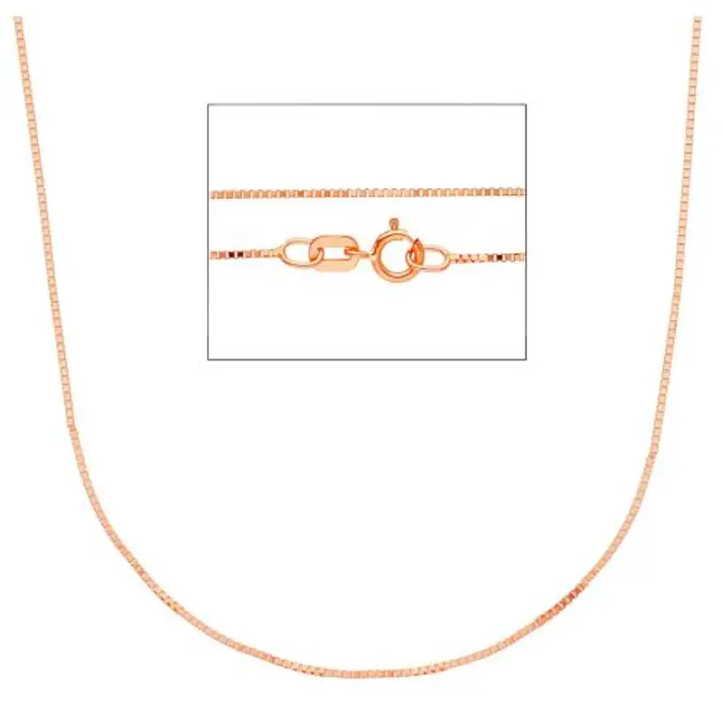 girocollo catena veneziana media in oro rosa 40 cm