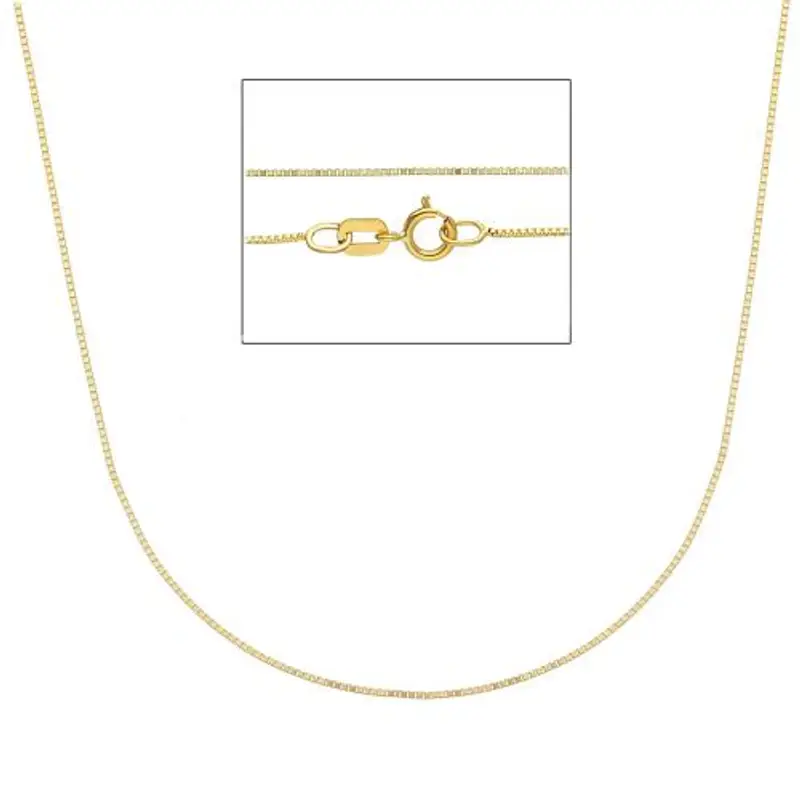 girocollo catena veneziana sottile unisex in oro giallo 45 cm