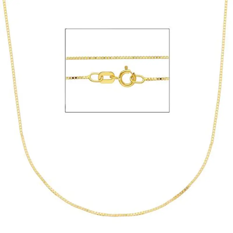 girocollo catena veneziana unisex in oro giallo 60 cm media