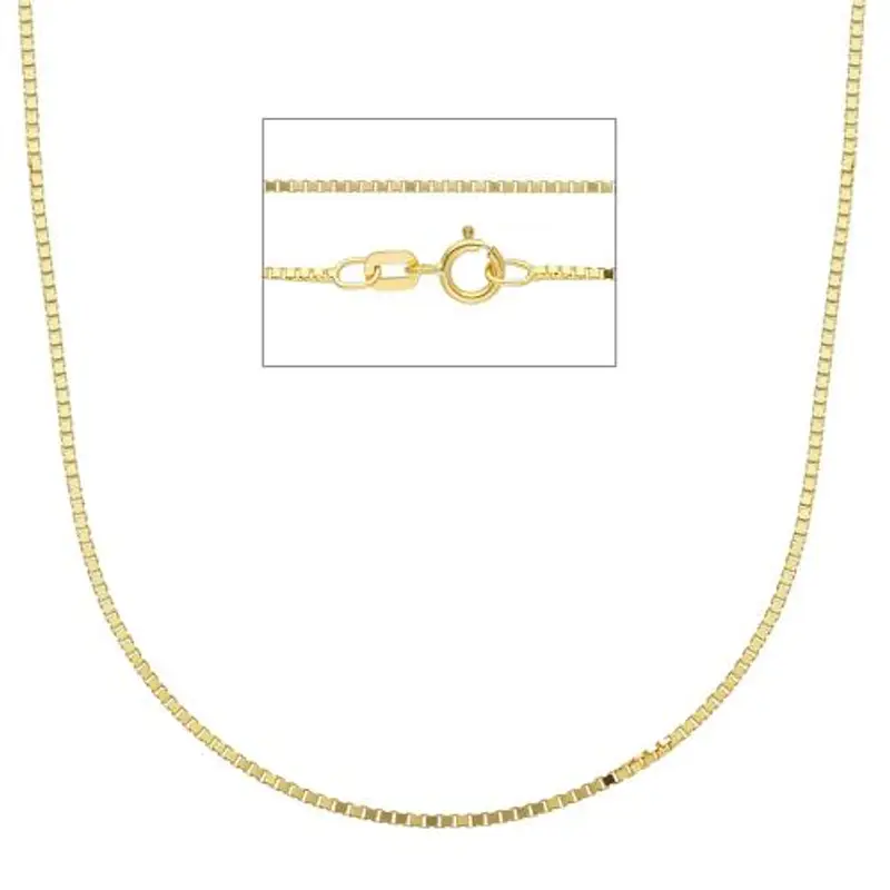 girocollo catena veneziana unisex spessa in oro giallo 50 cm