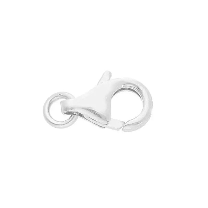 moschettone chiusura di ricambio in oro bianco grande