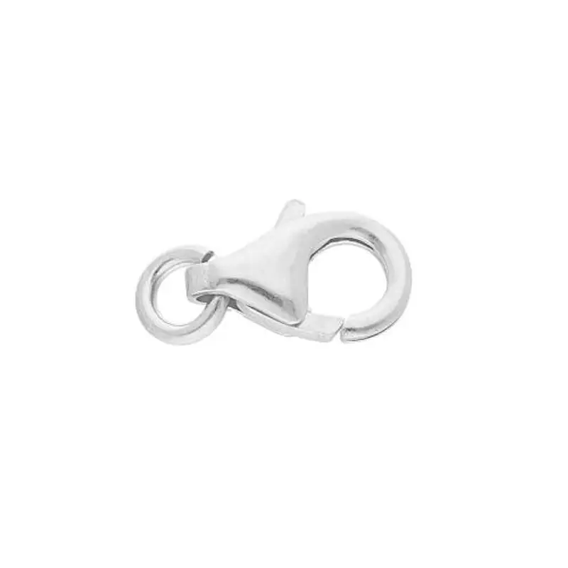 moschettone chiusura di ricambio in oro bianco medio