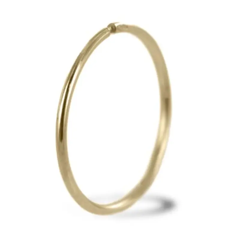 orecchino a cerchio singolo campanella media in oro giallo