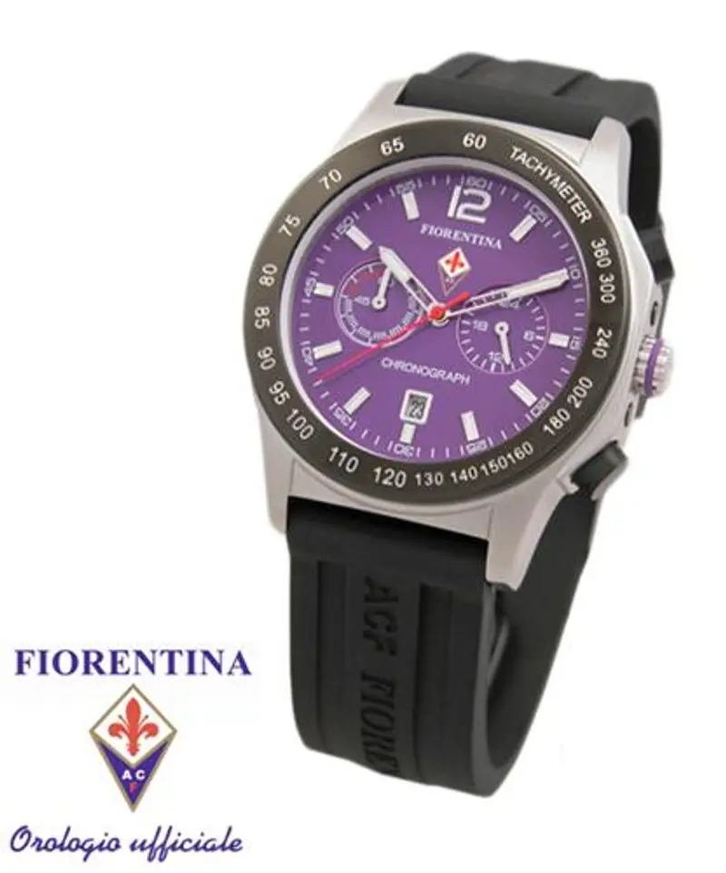 orologio ufficiale fiorentina calcio viola con cronografo