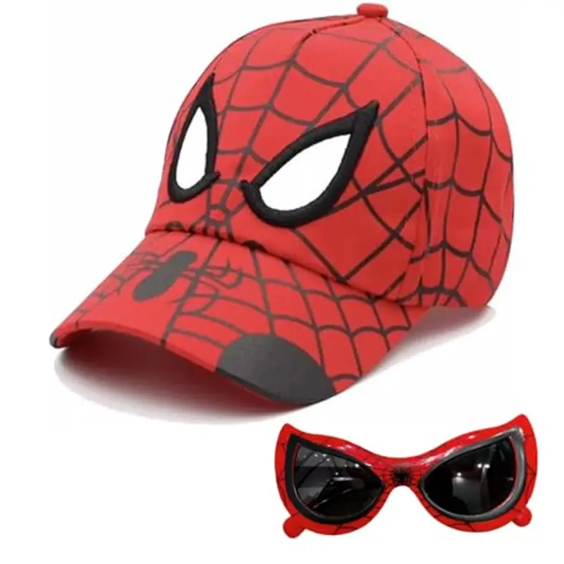 SUPERHERO - Cappellino Baseball e Occhiali da Sole Bambino, Protezione UV