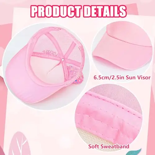 Cappellino Baseball e Occhiali da Sole Bambina, Cappellini da Baseball con Orecchie da Topo, Orecchie da Coniglio miniatura 3