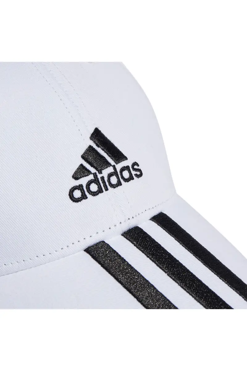 Cappellino Bianco con Frontino Curvo Adidas Baseball 3S Cap miniatura 3