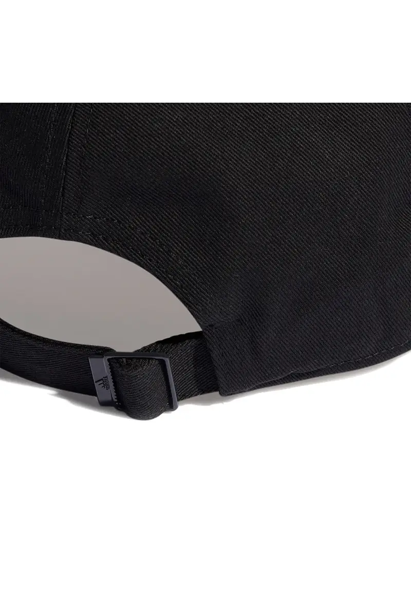 Cappellino con Frontino Nero e Logo Adidas Bianco ADIDAS BBALL CAP COT miniatura 3