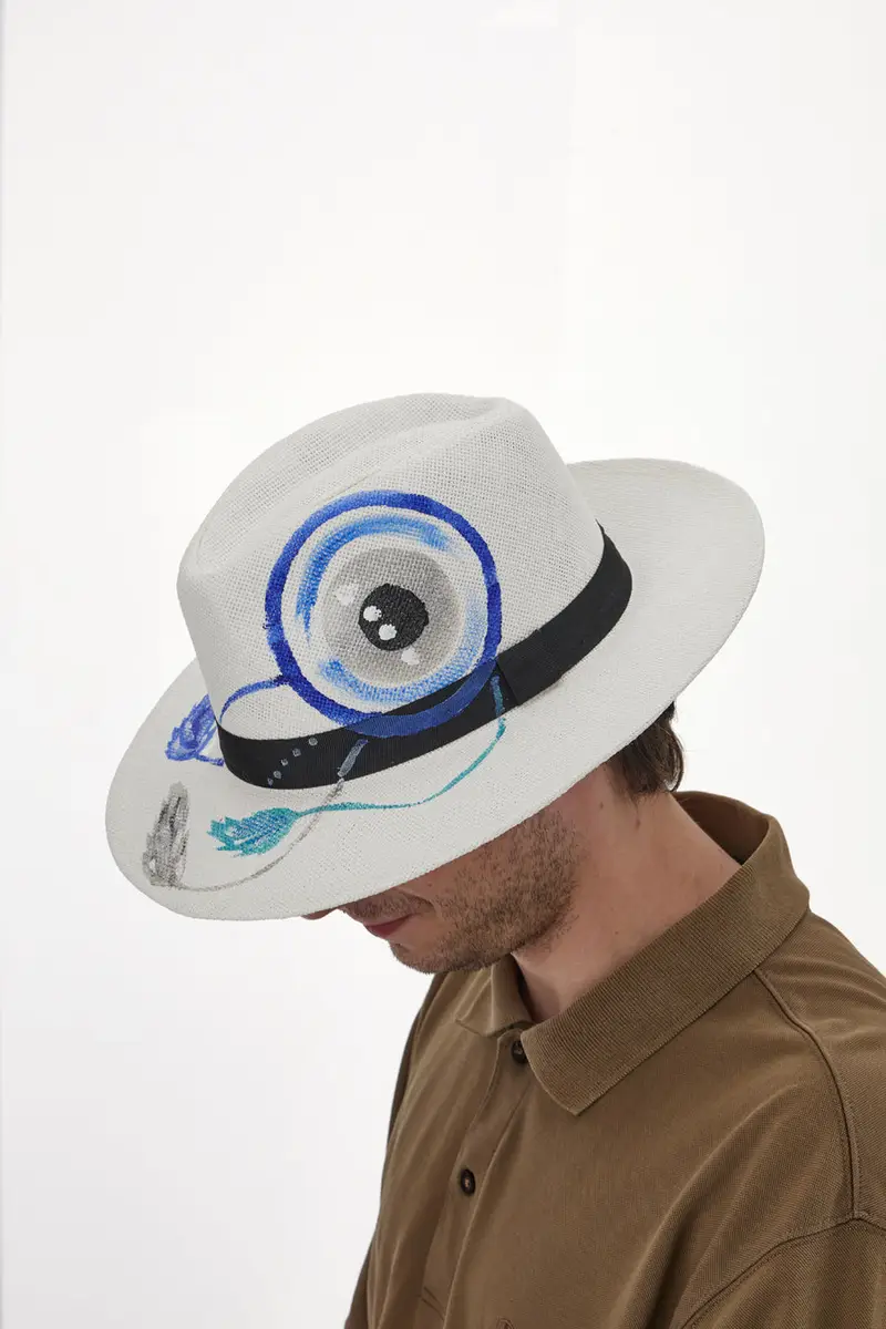 Cappello Borsalino Coveri Collection 230215 Bianco miniatura 2