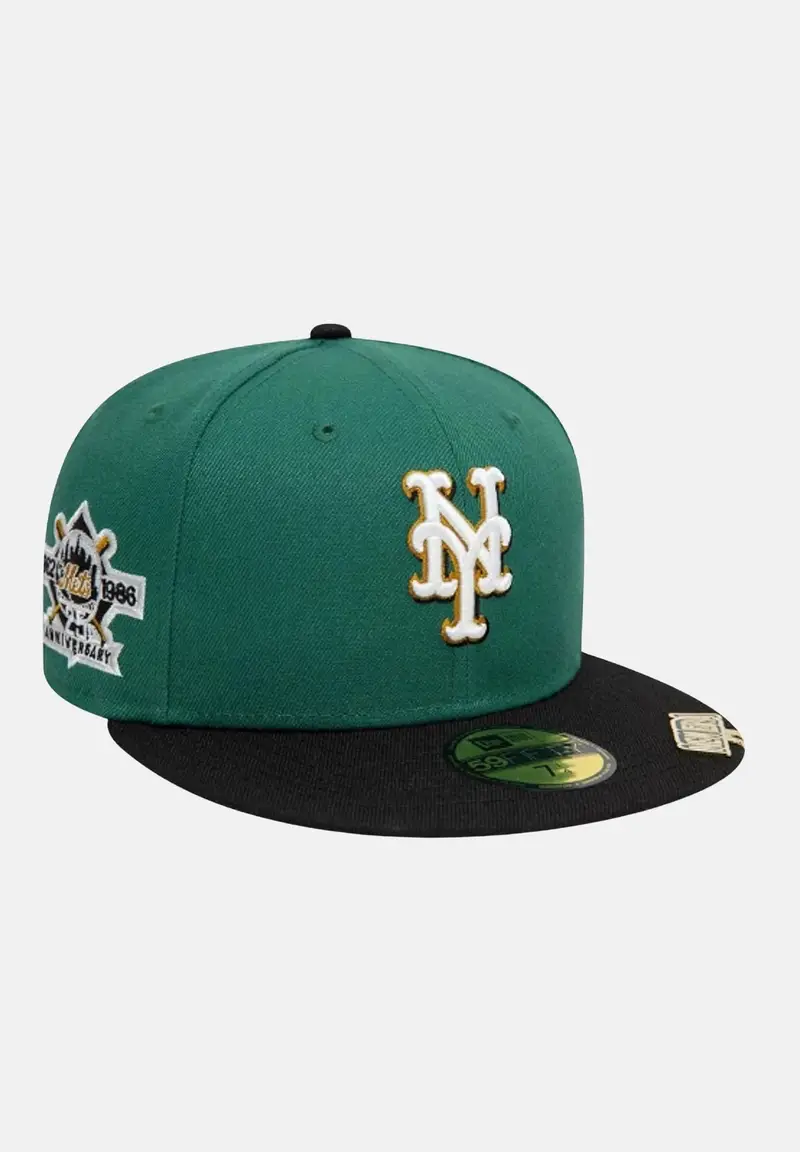 Cappello con visiera 59FIFTY New York Mets Visor Clip nero e verde da uomo