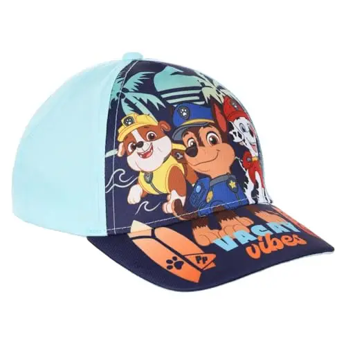 Cappello con Visiera Paw Patrol Berretto Celeste Estivo per Bambini Regolabile Protezione dai Raggi UV