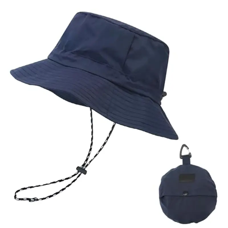 Cappello da Pescatore Unisex Impermeabile con Protezione UV, Tesa Larga e Pieghevole per attività Outdoor?Nylon di Alta qualità