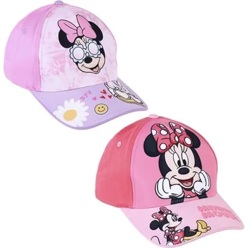 Cappello per Bambini di Minnie - Lilla - Da 2 a 8 Anni - Con Cotone e Poliestere - Berretto per Bambini con Strappo sul Retro Regolabile - Prodotto Originale Ideato in Spagna