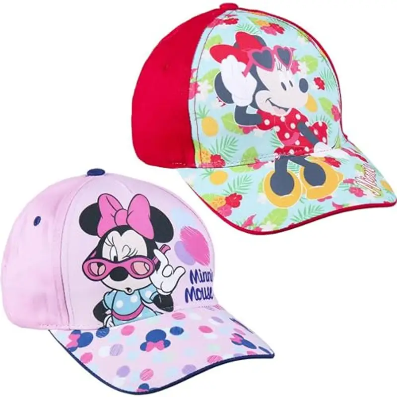 CERDÁ - Cappello Minnie Rosso Bambini 2-8 Anni Cotone Poliestere