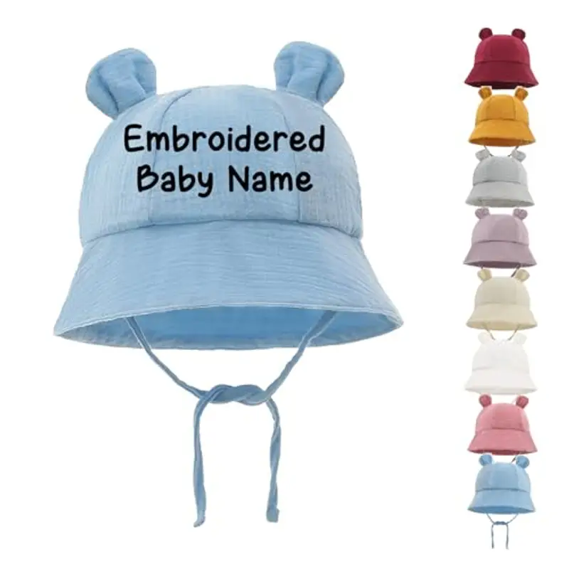 BRAND Cappello Personalizzato Neonato Protezione UV 3-12 Mesi