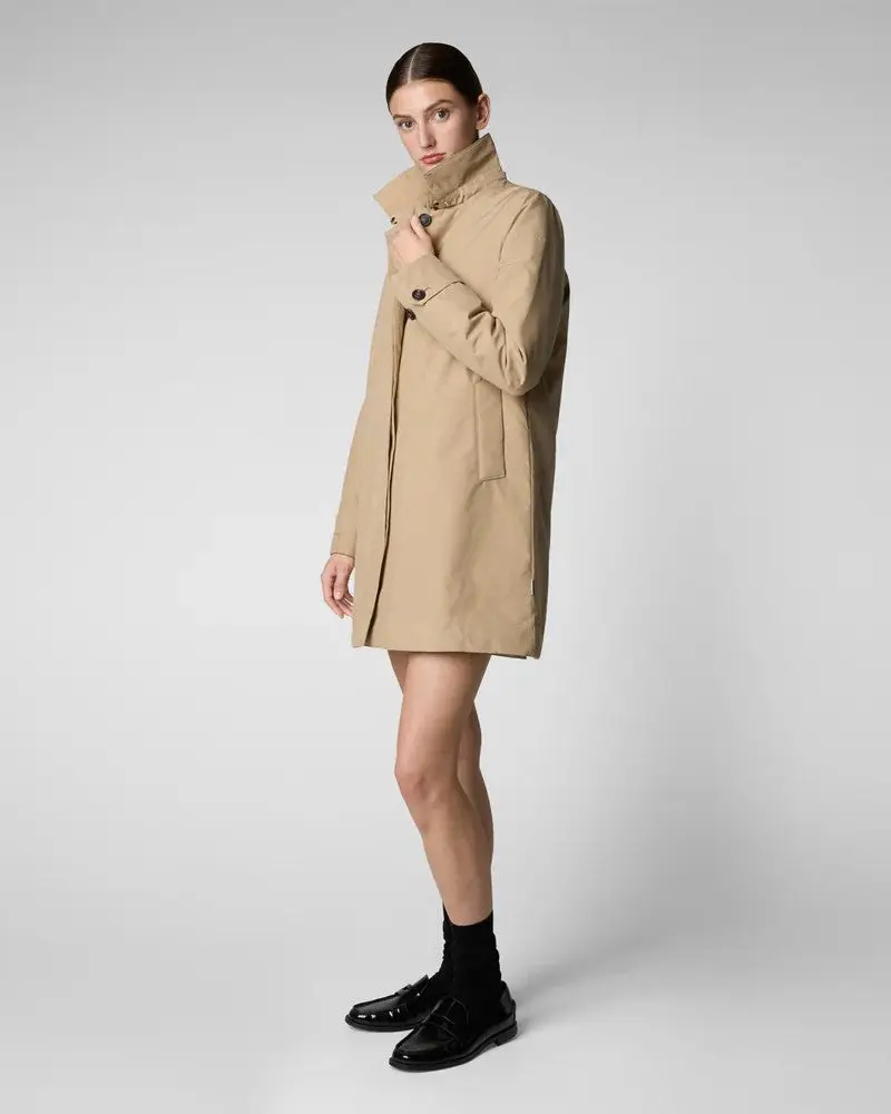 CAPPOTTO CON CAPPUCCIO EMBIE cammello miniatura 3