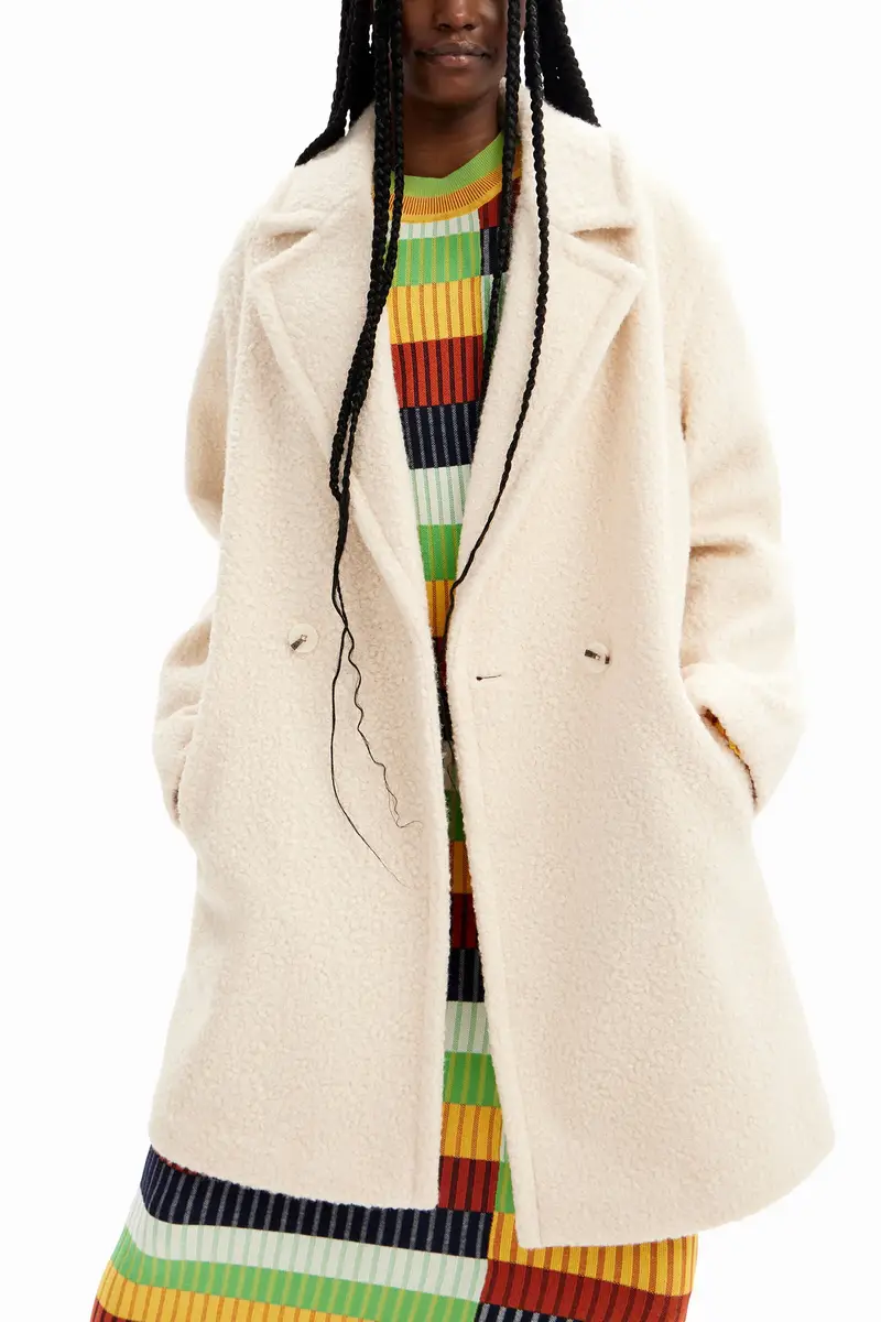 Cappotto doppiopetto bouclÃ©