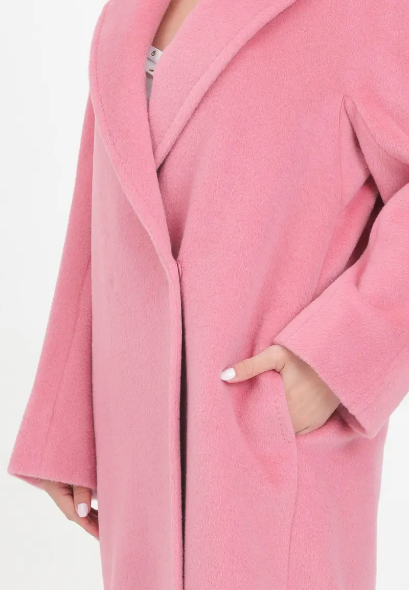 Cappotto doppiopetto Sidney rosa da donna miniatura 2