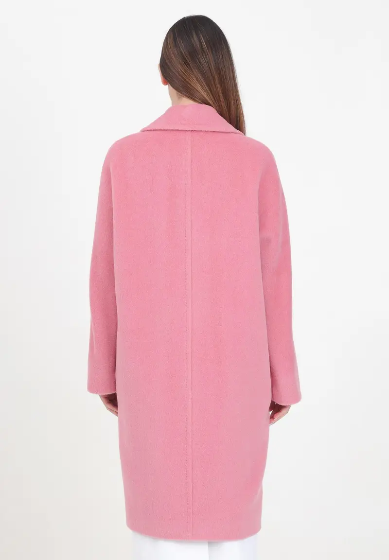 Cappotto doppiopetto Sidney rosa da donna miniatura 3