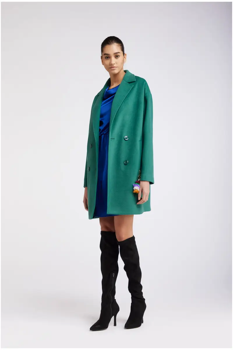 cappotto doppiopetto verde 40