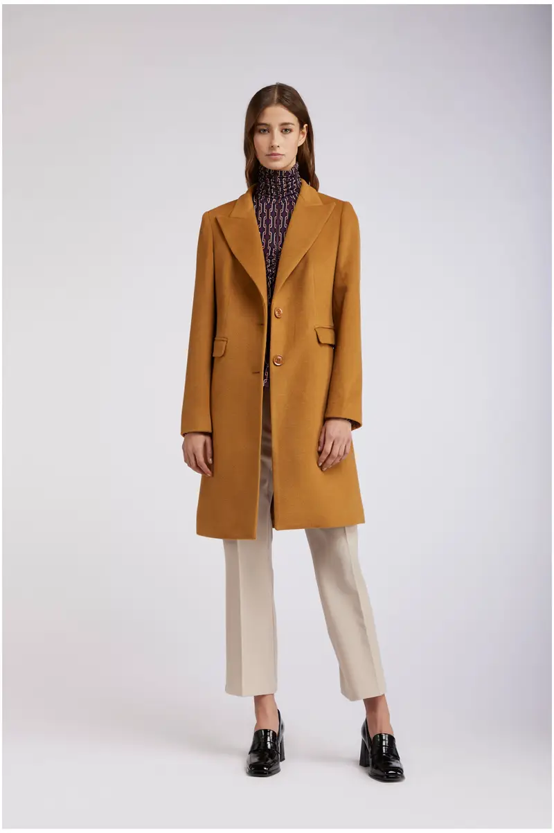 cappotto monopetto cognac 46