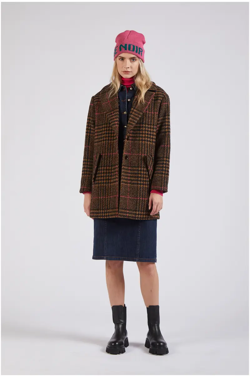 cappotto monopetto principe di galles principe di galles tabacco 44