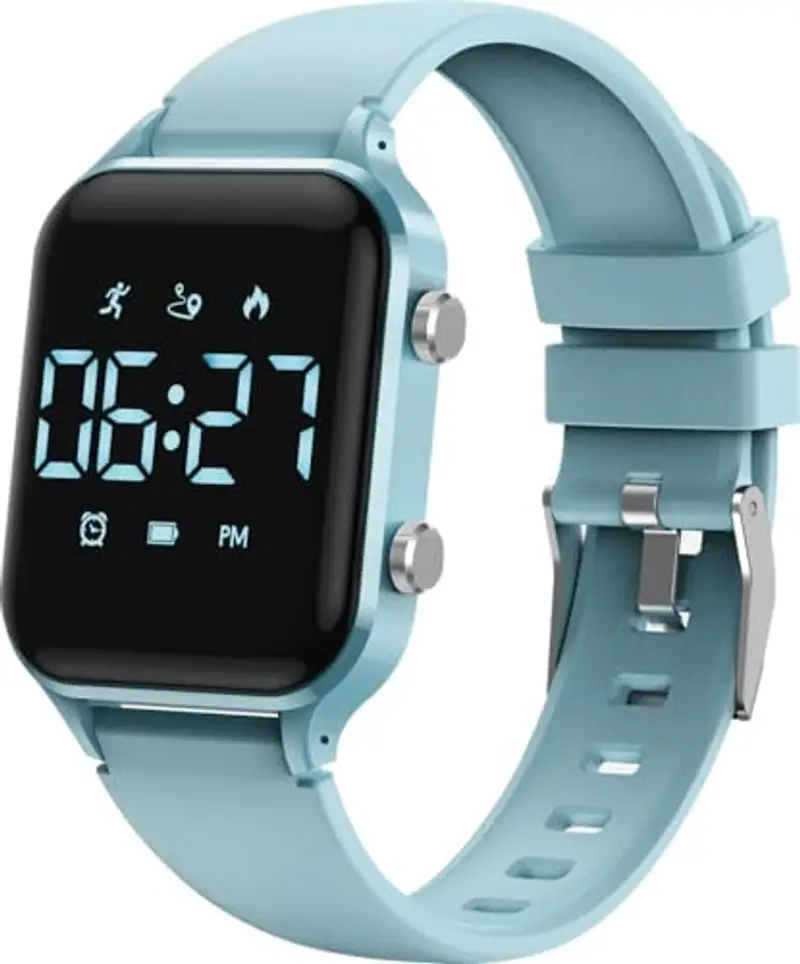 caprock Orologio digitale a LED per bambini, con contapassi, impermeabile fino a 50 atm, con calcolo della