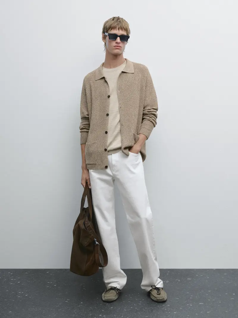 Massimo Dutti Cardigan Beige 2011431