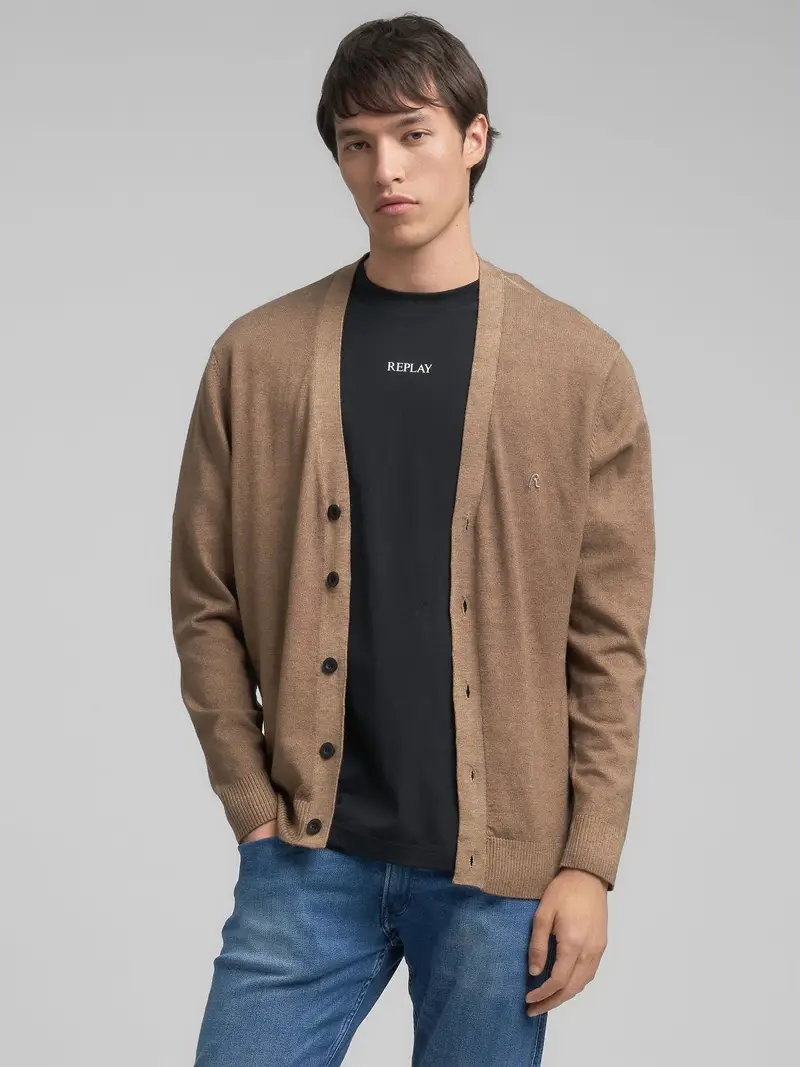 Replay Cardigan Marrone 1992897