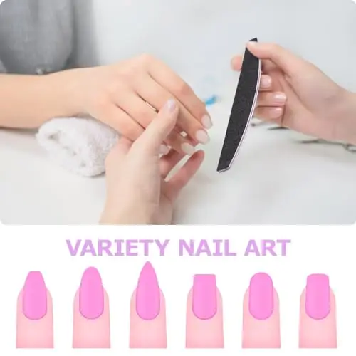 Carehabi 20 lime per unghie, lima per unghie professionale a doppio lato, riutilizzabile 100/180 grit per i saloni di miniatura 3