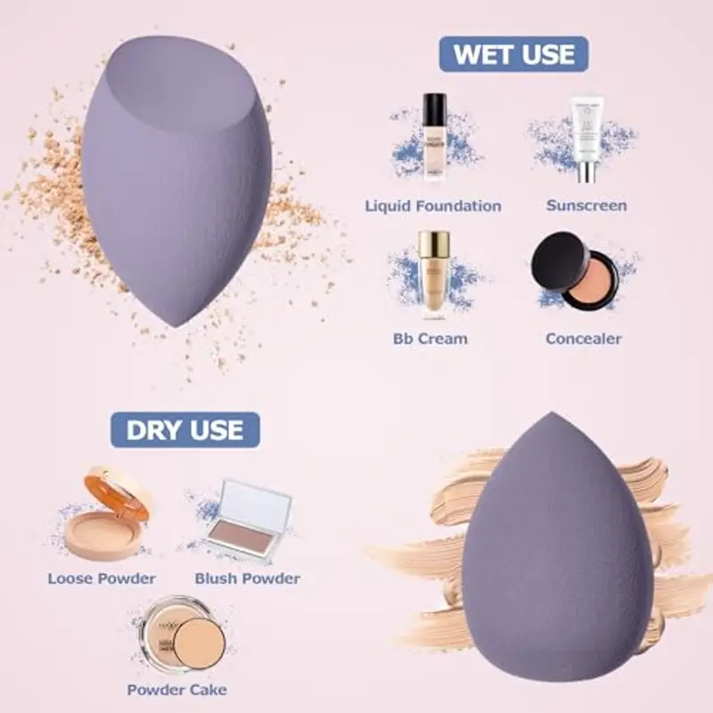 Carehabi Spugna trucco Viola 2098158 miniatura 3