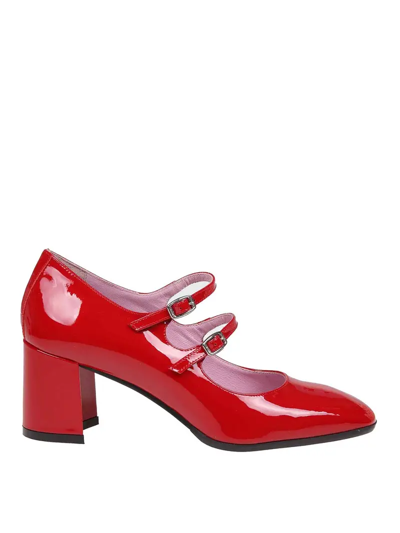 pump alice in pelle di vernice colore rosso
