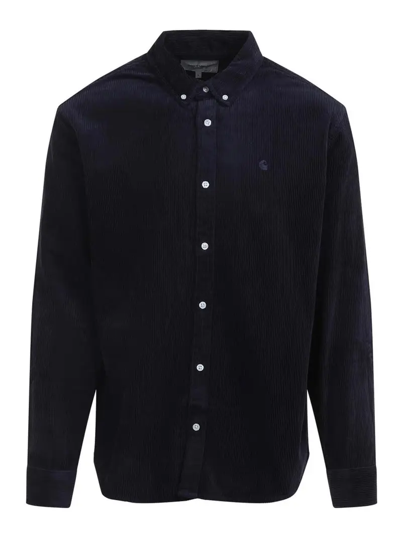 Camicia Madison Cord a maniche lunghe Blu scuro