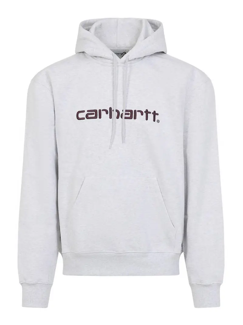 Felpa con cappuccio in cotone Viola