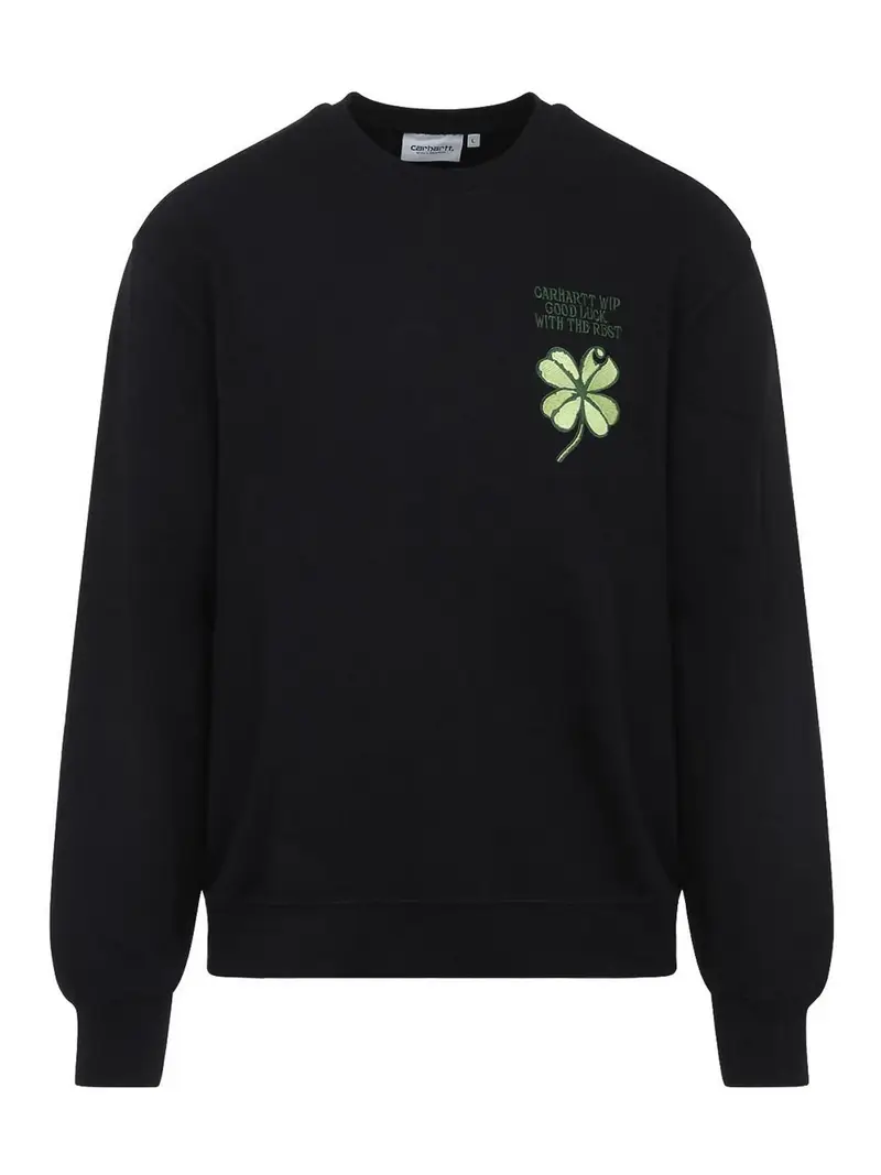 Felpa con trifoglio Nero