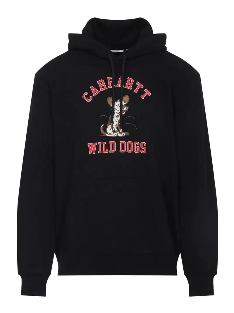 Felpa per cani selvatici con cappuccio Nero