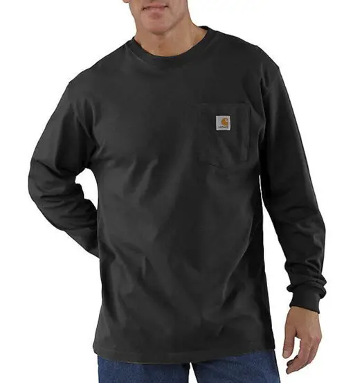 Heavyweight LS Pocket M - maglia a maniche lunghe - uomo Black