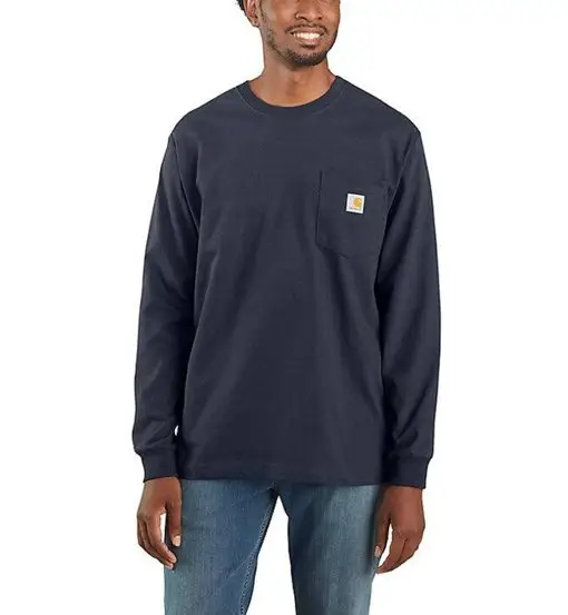 Heavyweight LS Pocket - maglia a maniche lunghe - uomo Blue