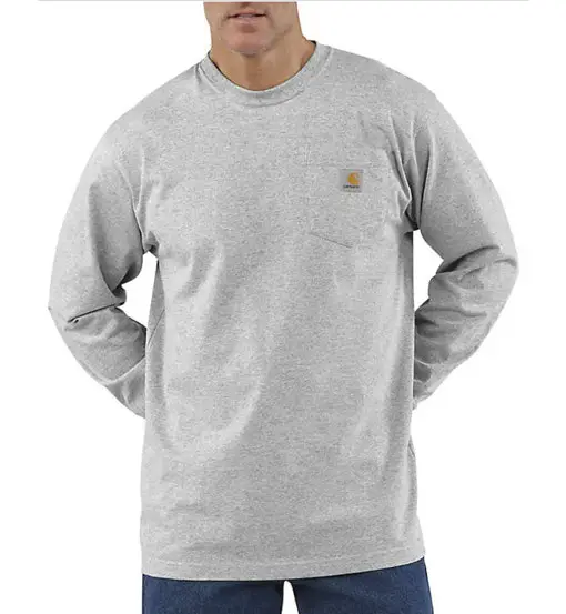 Heavyweight LS Pocket - maglia a maniche lunghe - uomo Grey