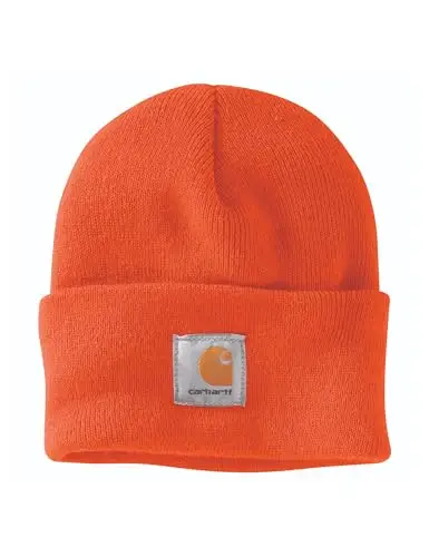 Carhartt Knit Cuffed Beanie, Cappello Unisex - Adulto, Arancione (Brillante), Taglia unica