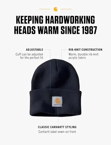 Carhartt Knit Cuffed Beanie, Cappello Unisex - Adulto, Blu (Navy), Taglia unica miniatura 2