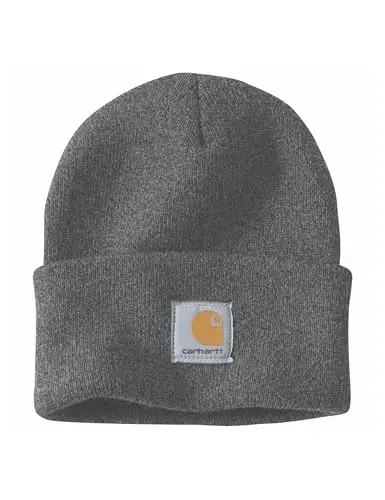 Carhartt Knit Cuffed Beanie, Cappello Unisex - Adulto, Nero (Fumo Heather), Taglia unica