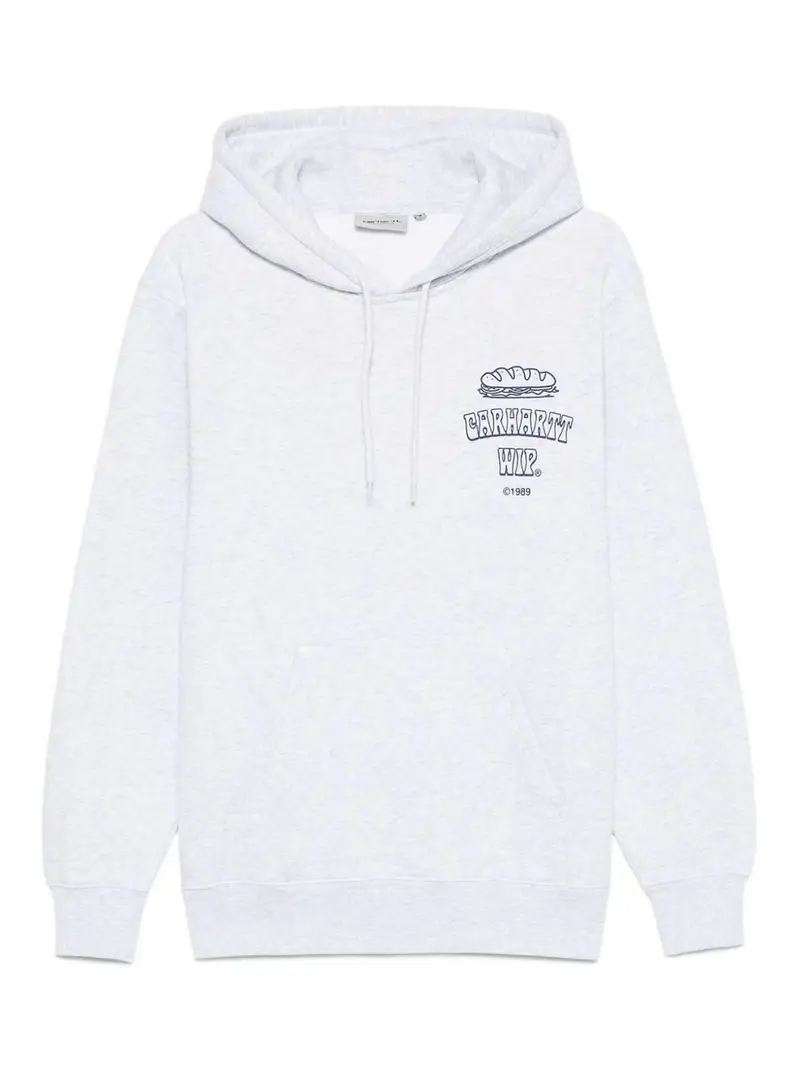 Logo con cappuccio di cotone Grigio Chiaro