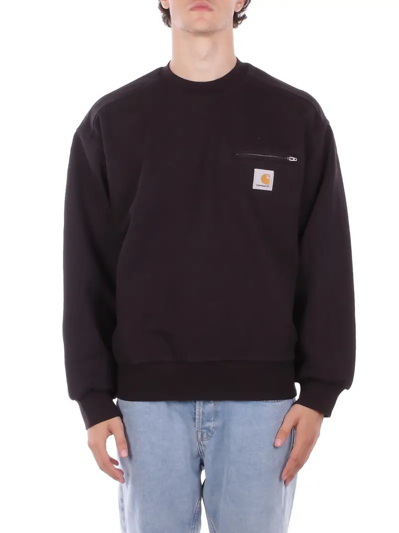 Carhartt Maglia Uomo Nera con Logo Laterale